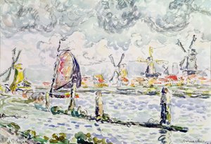 Overschie, 1906 de Paul Signac